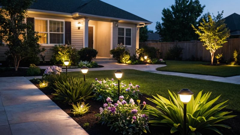 smart irrigation systems, solar garden lights, energy-efficient landscaping, outdoor technology, gardening tips