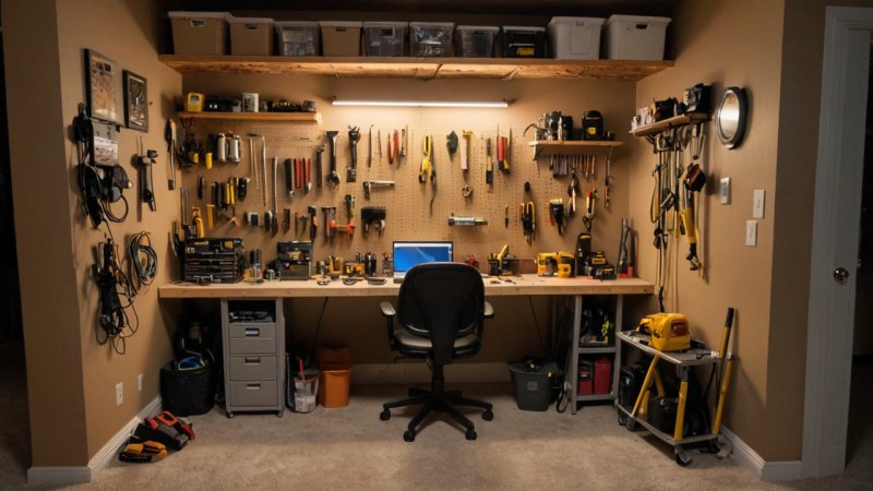 DIY workspace, tool organization, safety tips, productivity, home improvement