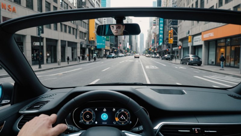 smart windshield technology, automotive tech, heads-up display, augmented reality navigation, vehicle safety, driving convenience