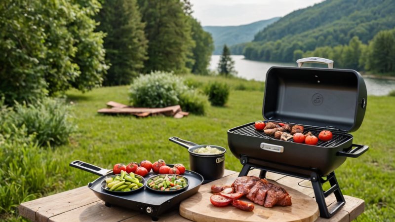outdoor cooking, cooking tips, portable grill, campsite meals, outdoor recipes, cooking safety
