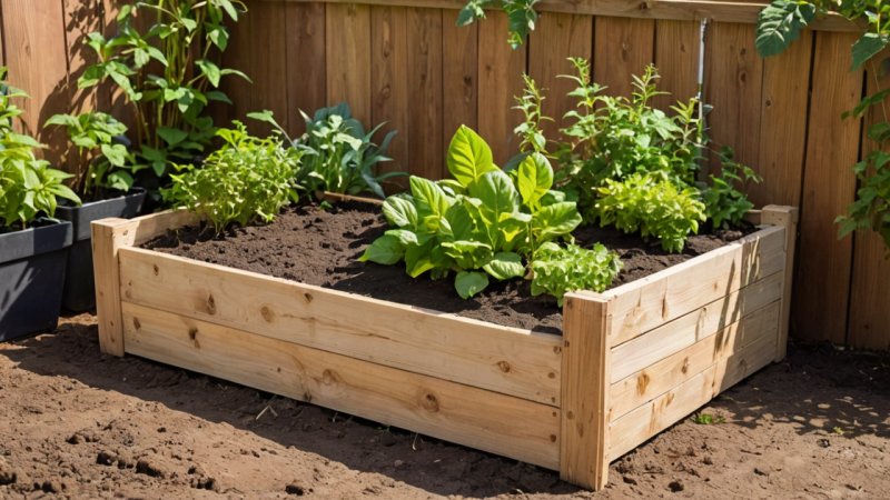 DIY garden bed, woodworking, gardening, outdoor projects, home improvement